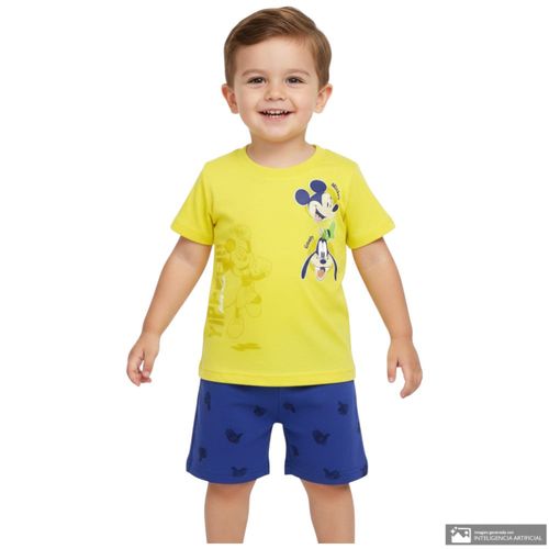 Conjunto de 2 piezas multicolor con estampado Mickey Mouse para niño