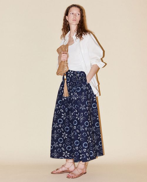 Falda Sfera maxi estampada de cintura alta para mujer