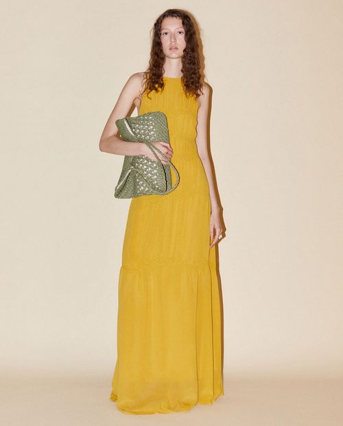 Vestido Sfera maxi verde sin mangas para mujer