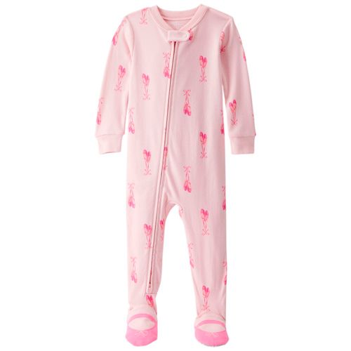 Pijama rosada con estampado de ballet para bebé niña
