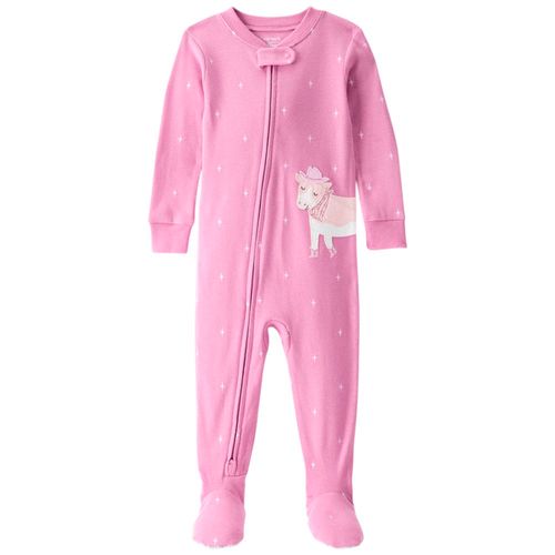 Pijama morada con estampado para bebé niña