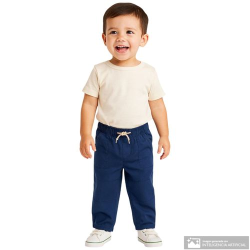Pantalón azul navy sólido para niño