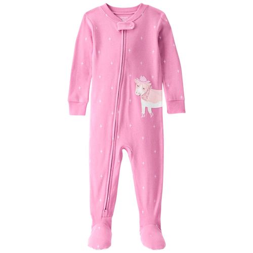 Pijama morada con estampado para bebé niña