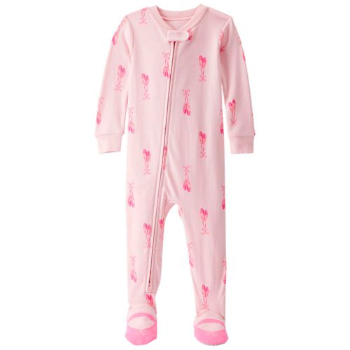 Pijama rosada con estampado de ballet para bebé niña