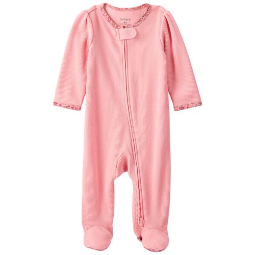 Pijama rosada con textura para bebé niña