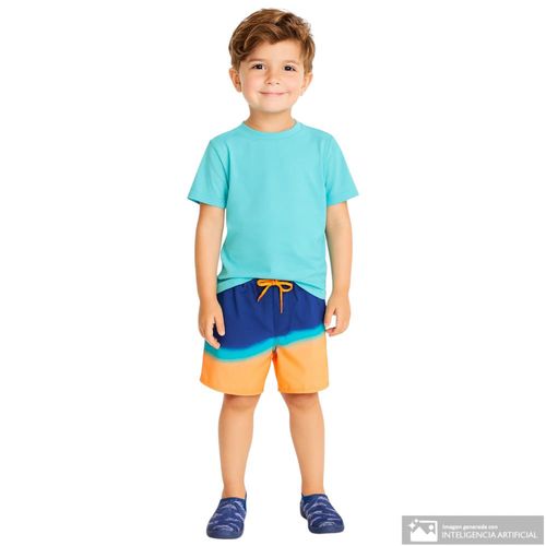 Calzoneta color blocking multicolor para niño