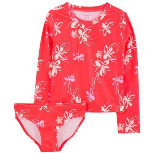 Traje de baño 2 piezas estampado floral para niña