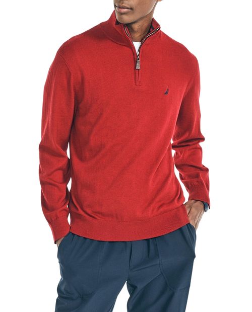 Suéter Nautica regular fit rojo texturizado para hombre