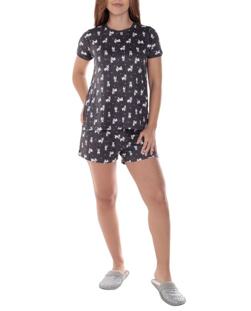 Pijama con short Rene Rofe estampada para mujer