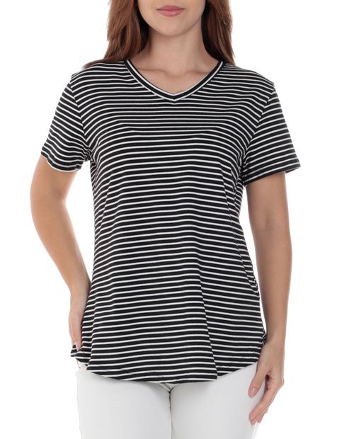 Camiseta Nicolle rayada manga corta para mujer