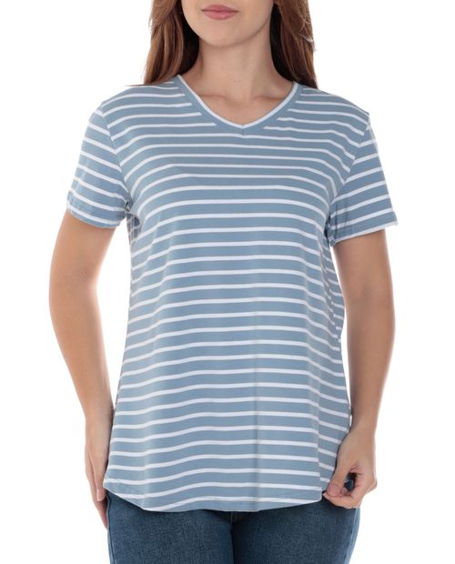 Camiseta Nicolle rayada manga corta para mujer