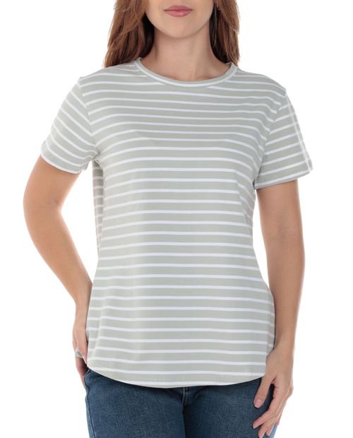 Camiseta Nicolle rayada manga corta para mujer
