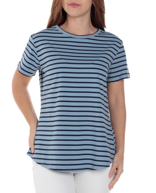 Camiseta Nicolle rayada manga corta para mujer