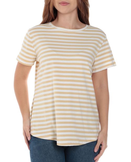 Camiseta Nicolle rayada manga corta para mujer