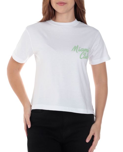 Camiseta Orange estampada manga corta para mujer