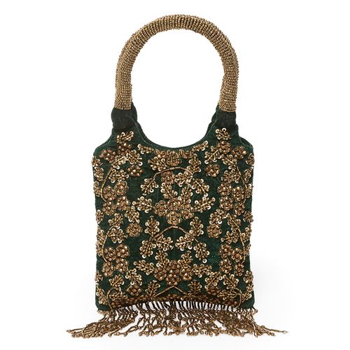 Cartera clutch Sfera color verde para mujer