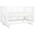 Cuna de madera Premium baby blanca con barandal-1759844835160