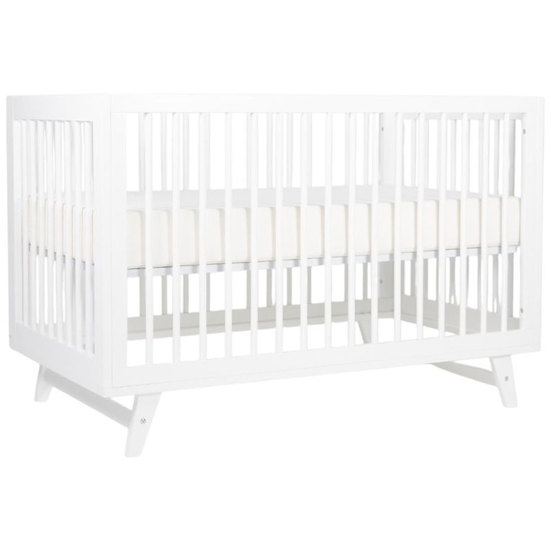 Cuna de madera Premium baby blanca con barandal-1759844835160