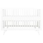 Cuna de madera Premium baby blanca con barandal-1759844843451