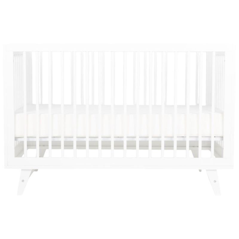 Cuna de madera Premium baby blanca con barandal-1759844848342