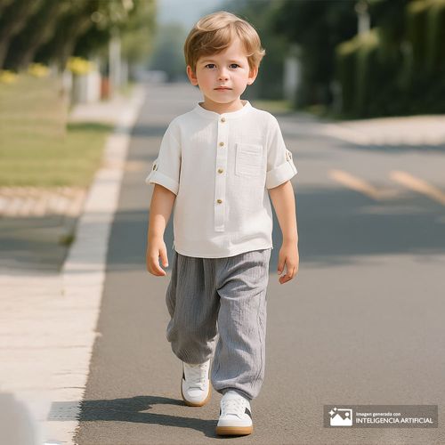 Zapato deportivo casual Skechers blanco para niño