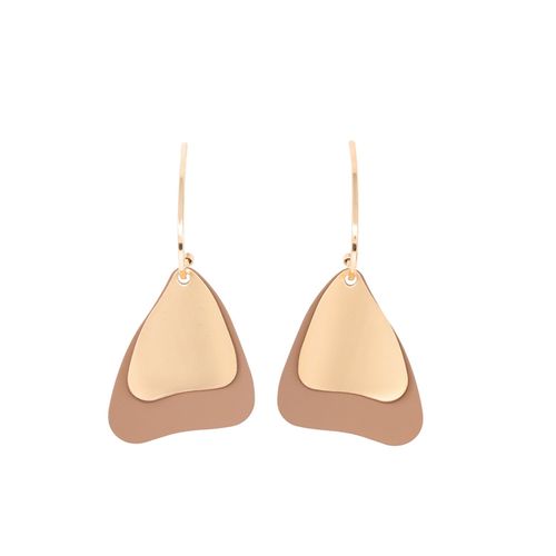 Aretes de pétalo dorados para mujer