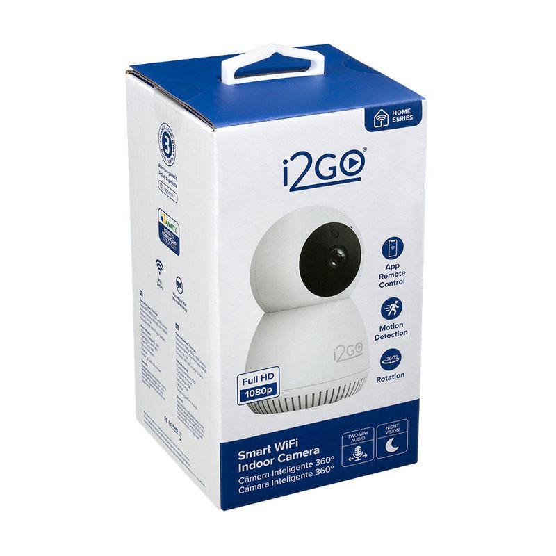 Cámara de seguridad smart i2GO para interiores 360° FHD-1760016860152
