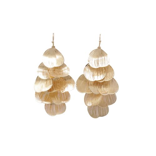 Aretes dorados de filigrana para mujer