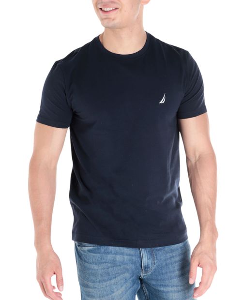 Camiseta básica Nautica navy sólida para hombre
