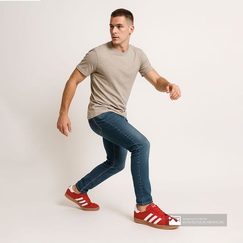 Zapato Adidas Originals Gazelle Indoor deportivo casual rojo para hombre