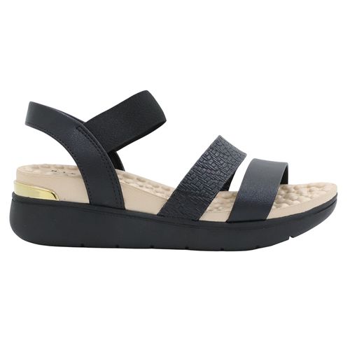 Sandalia casual Nicolle color negro para mujer