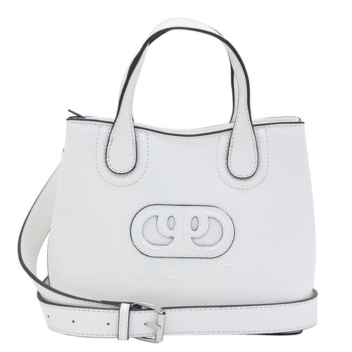 Cartera satchel Nine West blanco para mujer