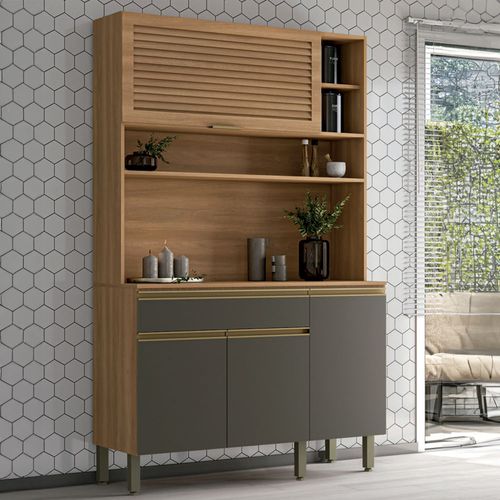 Cocina compacta Macadamia 197 cm x 120 cm x 46.6 cm