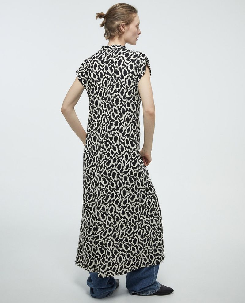 105021461-Vestido Sfera shift estampado mangas cortas para mujer