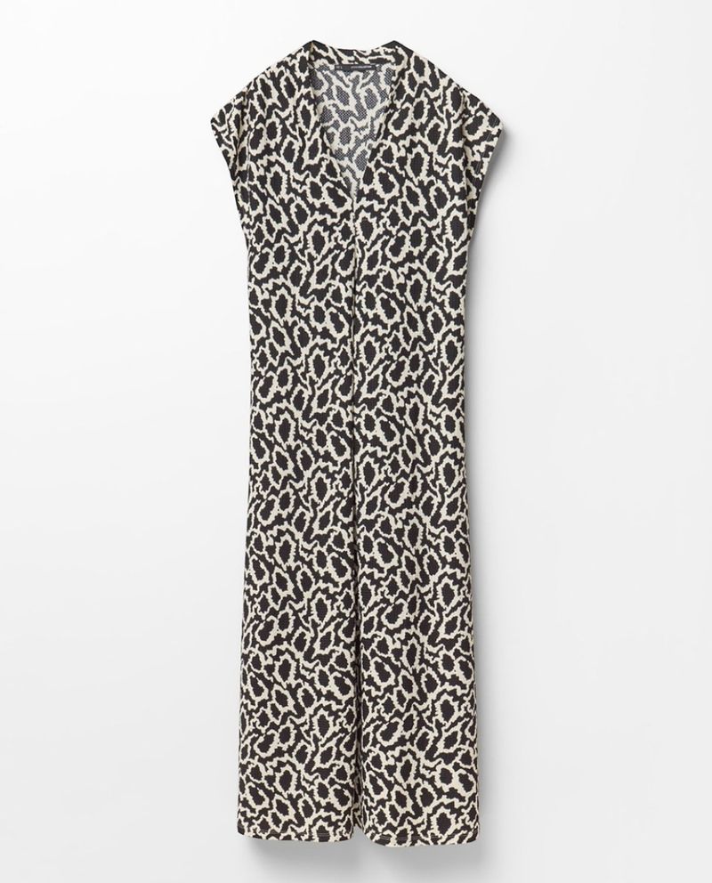 105021461-Vestido Sfera shift estampado mangas cortas para mujer