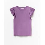 105021490-Blusa Sfera casual morada de mangas cortas para mujer