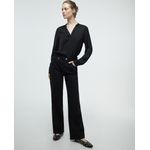 105021513-Blusa Sfera casual negra de manga larga para mujer