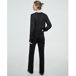 105021513-Blusa Sfera casual negra de manga larga para mujer