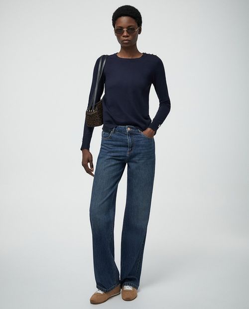 Suéter Sfera pull over azul para mujer