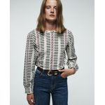 105021528-Blusa Sfera casual estampada de manga larga para mujer