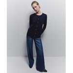 105012011-Suéter Sfera cárdigan azul para mujer