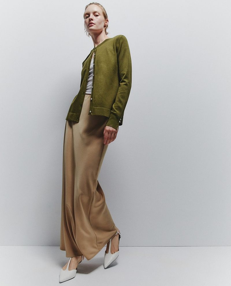 105012013-Suéter Sfera cárdigan verde para mujer