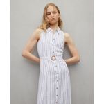 105028466-Vestido Easy Wear shirt dress rayado sin mangas para mujer