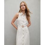 105028469-Vestido Easy Wear shirt dress beige sin mangas para mujer