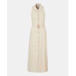 105028469-Vestido Easy Wear shirt dress beige sin mangas para mujer