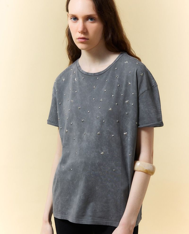 105012051-Camiseta Sfera gris de mangas cortas para mujer