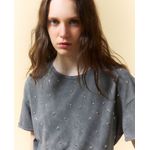 105012051-Camiseta Sfera gris de mangas cortas para mujer