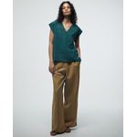 105019837-Blusa Sfera casual verde de mangas cortas para mujer