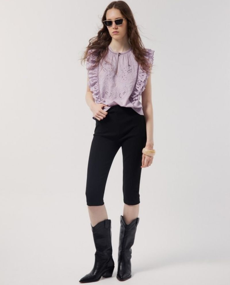 105021582-Blusa Sfera casual morada manga corta para mujer