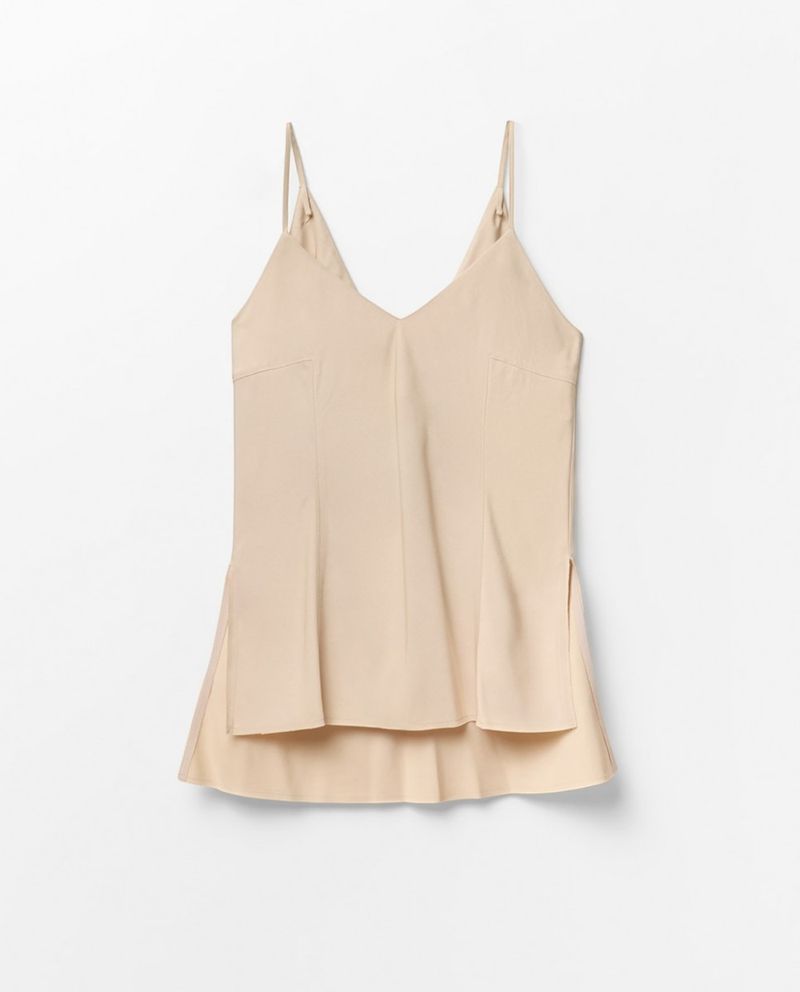 105021441-Blusa Sfera casual beige de tirantes para mujer